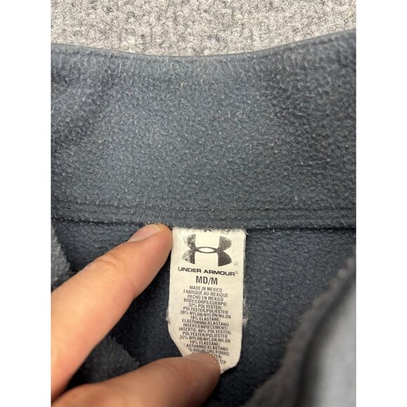 Under Armour Sweater Womens Medium Gray Half Zip Pullover Athletic Training - Picture 2 of 6